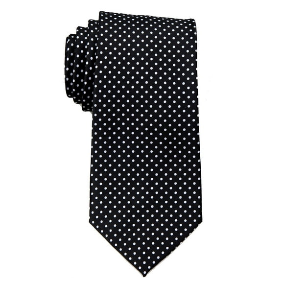 Mens Polka Dot Necktie - Black