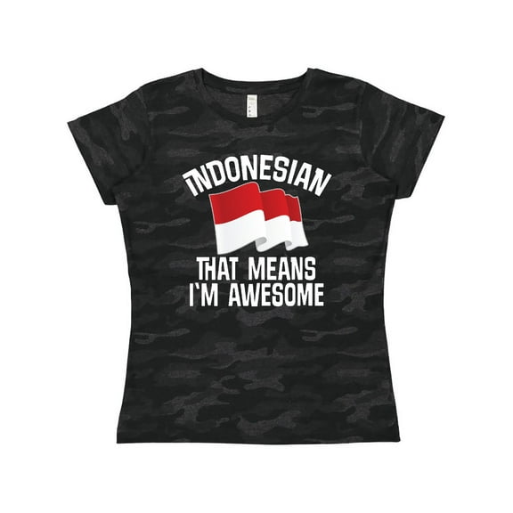 Inktastic Indonesian Gift Indonesia Flag Women's T-Shirt