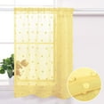 thumbnail image 1 of Bellella Window Curtain Decor Valance Wave Waterfall Straight Drapes Topper Solid Colors Short Curtains Luxury Rod Pocket Yellow W:47"x H:55"/ 120cm*140cm, 1 of 5