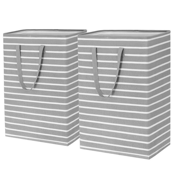 Goodpick Laundry Hamper Large Collapsible Laundry Baskets For Towels Bedding Dirty Clothes Hampers For Laundry Bin Toy Storage Baskets For Organizing Blankets In Bedroom Student Dorm 75L 2 Pack Grey