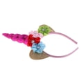thumbnail image 4 of Disfraz de diadema con de cuerno de para niñas - Flores plateadas - Multicolor, se describe Soledad Unicorn Horn Horn Hairband, 4 of 8