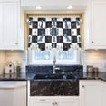 thumbnail image 5 of Yayeee Kitchen Curtains Tier Pair Light Filtering 27"x24" Rod Pocket Short Cafe Window Panel, Blue Cat Stars, 5 of 7