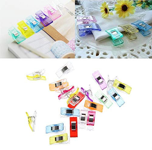 Best for Sewing Clips Knitting; Transparent Color Crochet Quilting Clips WLine 100 PCS Multipurpose Craft Clips Crafters 
