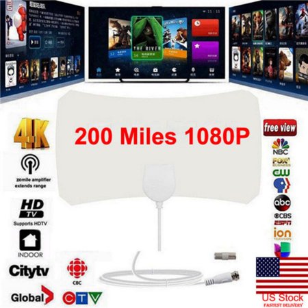 2019 Best 50 Miles Long Range TV Antenna Freeview Local Channels Indoor HDTV Digital Clear Television HDMI Antenna for 4K VHF UHF with Ampliflier Signal Booster Strongest (Best Youtube Channels 2019)