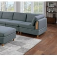 thumbnail image 3 of CoSoTower Contemporary Living Room Furniture 6pc Modular Corner Sectional Set Steel Dorris Fabric Couch 2X Wedges 3X Armless Chair and 1X Ottoman, 3 of 9