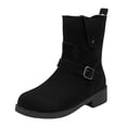 thumbnail image 1 of B91xZ Bottines pour Femmes Talon Bas Mode Chelsea Confort Bottines Talon Bas, Noir 9, 1 of 3