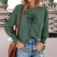 thumbnail image 5 of Womens Long Sleeved Printed Round Neck Top T-Shirt, 5 of 5