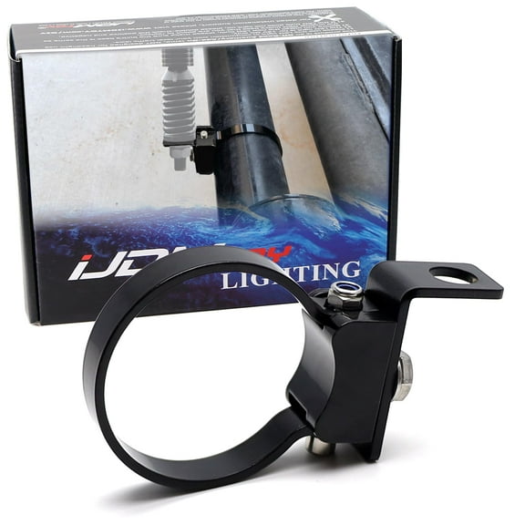 2.5-Inch Bullbar, Roll Bar 360-Degree Angle Adjustable Multi-Purpose Flag, Whip Light, CB Antenna Mounting Bracket w/ 1/2-Inch Hole, Fit M8 M10 M12 M14 Threading