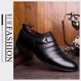 thumbnail image 6 of Xfvqtps Mens Dress Shoes British Style Wrinkle Design Pointy Toe Slip on Metal Fashion Classic Formal Business Casual Leather Shoes Black, 6 of 9