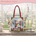 thumbnail image 7 of HUIACONG Vintage Snowman Cardinal Pattern Stitched Padded Handle Tote Bag Featherweight Large Capacity Festive Shoulder Purse for Christmas Shopping Travel Holiday Parties Daily, 7 of 7