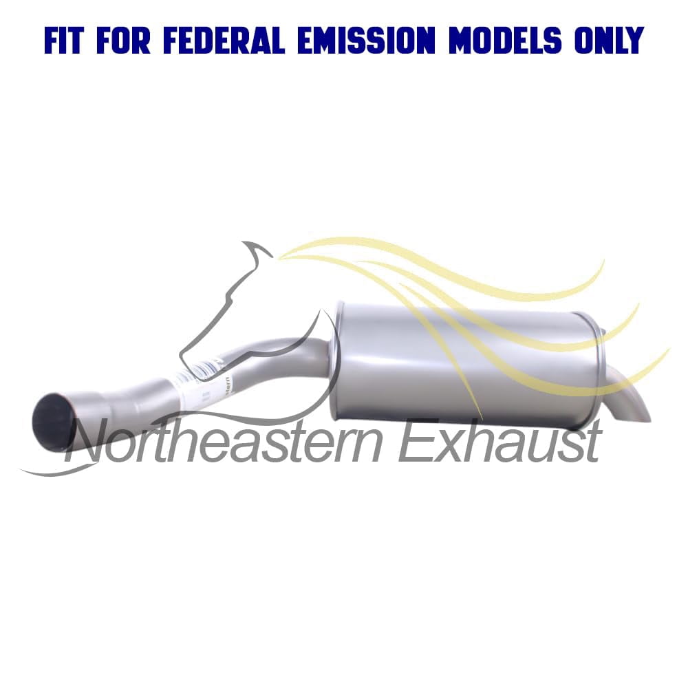 Northeastern Exhaust Rear Muffler Fits 2011-2014 Hyundai Sonata 2.4L Sedan - Direct Fit | Stainless Steel