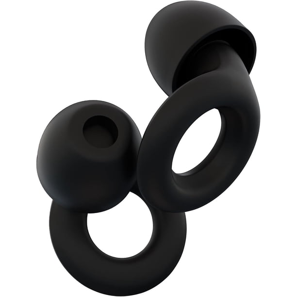 Ring Silent Earplugs For Noise Cancellation - Ultra Soft Reusable Hearing Protectors, Black, With 2 Pairs Earplugs Standard Fit