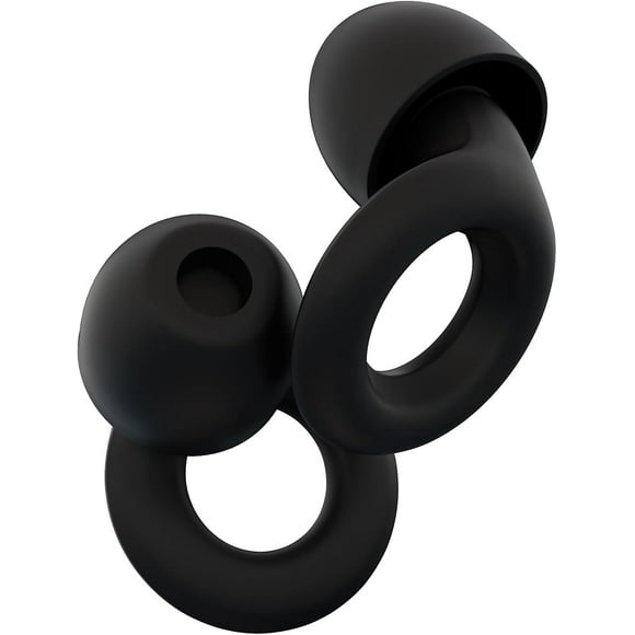 Ring Silent Earplugs For Noise Cancellation - Ultra Soft Reusable Hearing Protectors, Black, With 2 Pairs Earplugs Standard Fit