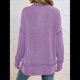 thumbnail image 4 of Sudaderas Holgadas de Larga para Mujer, de Canalé, con Abertura Lateral y Dobladillo Alto y Bajo, para Otoño Púrpura XL, 4 of 7