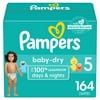 Pampers Baby-Dry diapers, size 5, 164 count from Walmart