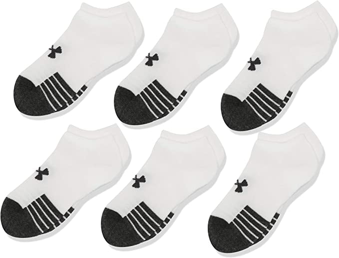 Under Armour Youth Performance Tech No Show Socks 6 Pack