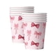 thumbnail image 2 of Vasos de pajarita | Paquete de 10 vasos de papel desechables para baby showers, despedidas de soltera y fiestas de cumpleaños | Decoraciones para fiestas con temática de pajarita, 2 of 6