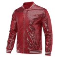 thumbnail image 2 of Allthemen Mens Sequins Casual Zipper Party Bomber Jacket, 2 of 4