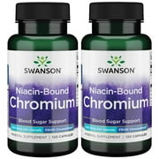 Swanson Niacin-Bound Chromium - from Chromemate 200 mcg 120 Caps 2 Pack