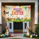 thumbnail image 1 of Fondo para fiesta de Pascua con diseños de huevos y conejitos | Accesorio fotográfico para celebraciones en interiores y exteriores | Material de vinilo duradero para reuniones familiares y eventos, 1 of 5