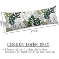 thumbnail image 3 of Palm Leaf Body Pillow Cover Green Tropical Leaves Long Pillow Case with Zipper Decorative Bedding Pillowcase Botanical Leave Theme Throw Pillow Covers Soft Cushion Pillow Case for Bed,Couch,20"x54", 3 of 5