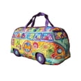 thumbnail image 2 of Boho Retro Camper Canvas Duffel Bag, 3D Embroidered Quilted Weekender, Large Capacity Travel Tote for Unisex Camping, Gym & Road Trips, 2 of 8