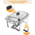 thumbnail image 3 of Lumiparty Chafing Dish for Buffet 6 Pack, 8 QT Food Servers and Warmers Stainless Steel Chafing Dish Buffet Set with Water Pan for Parties, Weddings, Banquets, and Catering, Silver, 3 of 7