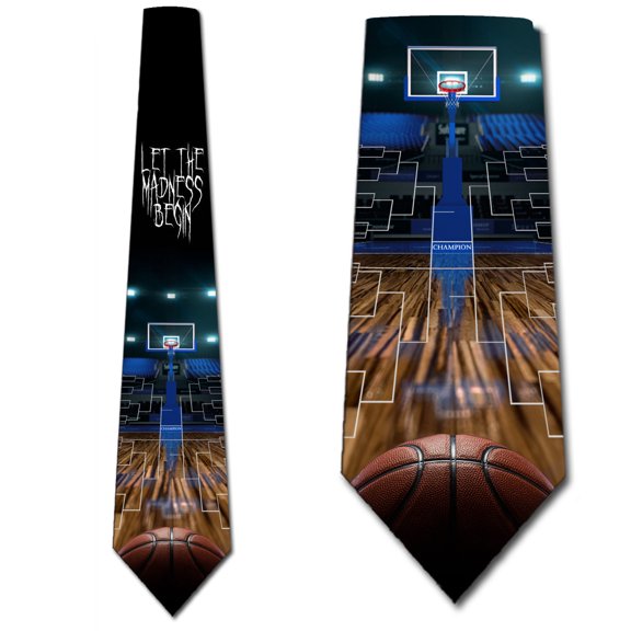 Basketball Ties Mens Sports Necktie Game Day Tie by Three Rooker