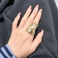 thumbnail image 3 of Vintage Beetle Insect Statement Ring for Women Men Adjustable Expandable Pest Moth Animal Halloween Wide Wrap Band Rings Comfort Fit Creative Holiday Jewelry, 3 of 6