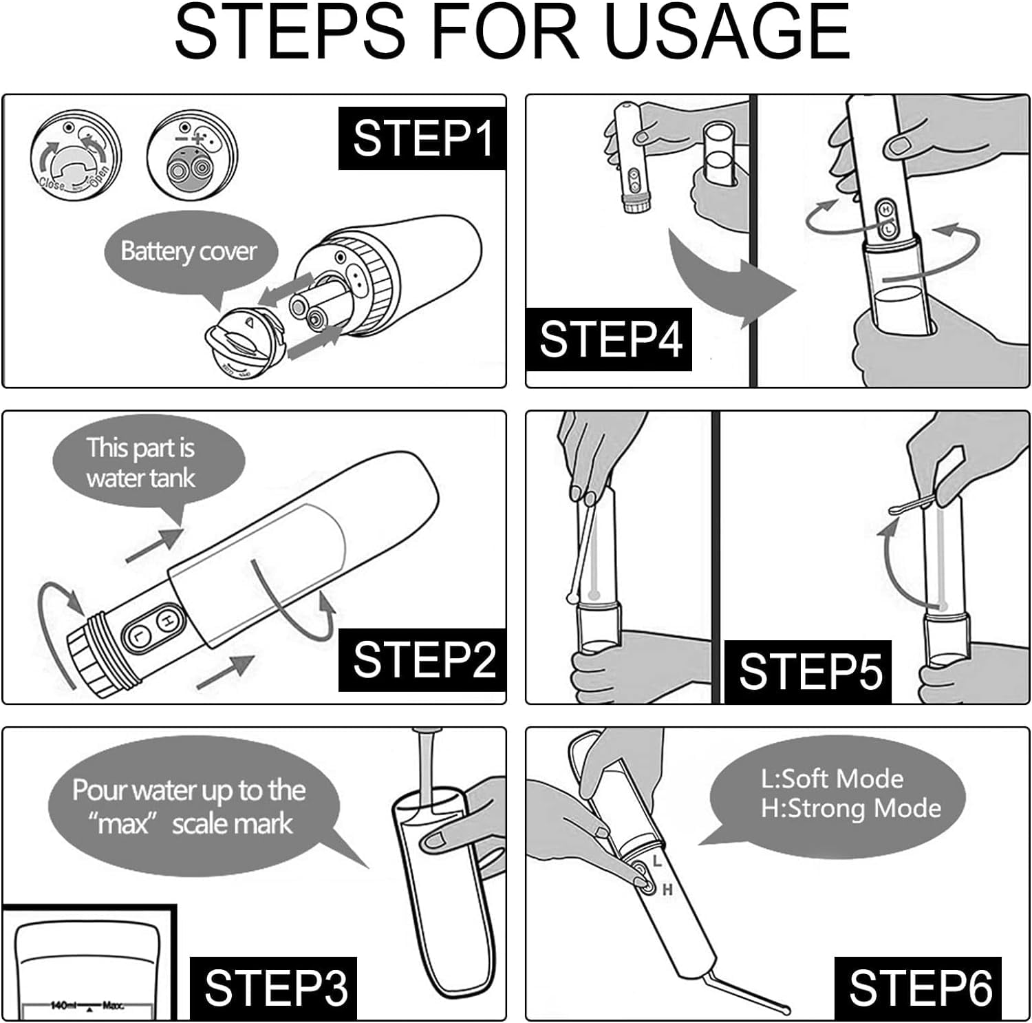 QD-Gotrays Portable Bidet Mini Foldable Handheld Electric Sprayer