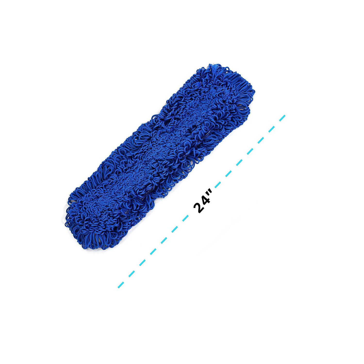 Alpine Industries Blue Red 24 inch Microfiber Replacement Dust Mop Head 2-Pack 