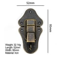 thumbnail image 3 of 1 Pcs Retro Jewelry Chest Gift Wine Wooden Box Case Toggle Latch Suitcase Hasp, 3 of 8