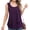 Purple womens tank tops, variant on Usmixi Womens Tank Tops Mesh Patchwork Fashion Going out Lightweight Tunic Vest Shirts Summer Trendy Solid Scoop Neck Sleeveless Shirts Blouse Purple l