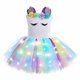 thumbnail image 1 of Vestido Para Niñas, Ropa Para Niñas Pequeñas, Primavera Otoño, Vestido Floral De Malla De Colores Para Niños Pequeños Con Perchas, Vestido De Princesa Verde Odeerbi  LM103-7571, 1 of 4