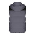 thumbnail image 3 of HTNBO Women Winter Puffer Vest Removable Hooded Quilted Padded Sleeveless Vest Casual Warm Zip Up Jacket Outerwear, 3 of 5