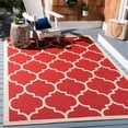 thumbnail image 3 of Safavieh Courtyard Alyssa Geometric Indoor/Outdoor Area Rug, Red/Bone, 6'7" x 9'6", 3 of 19