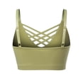 thumbnail image 4 of MixMatchy Women's Front Triple Crisscross Seamless Removable Pad Bralette, 4 of 5