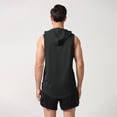 thumbnail image 4 of Yiaimeir Men's Sleeveless Hoodie Tank Top Lightweight Athletic Gym Workout Muscle Tank Tops With Hood For Fitness & Training,Size S-3XL, 4 of 5