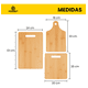 thumbnail image 2 of Tabla De Cocina Para Picar Cortar 3 Piezas Bambu Natural Madera Xtellar cafe, 2 of 3