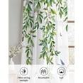 thumbnail image 6 of Spring Botanical Sheer Curtains 45 Inch Length 2 Panels Set for Living Room/Bedroom, Watercolor Leaves Flowers Birds Country Kitchen Curtains Grommet Semi-Sheer Curtains Window Treatments 42"x45"x2, 6 of 7
