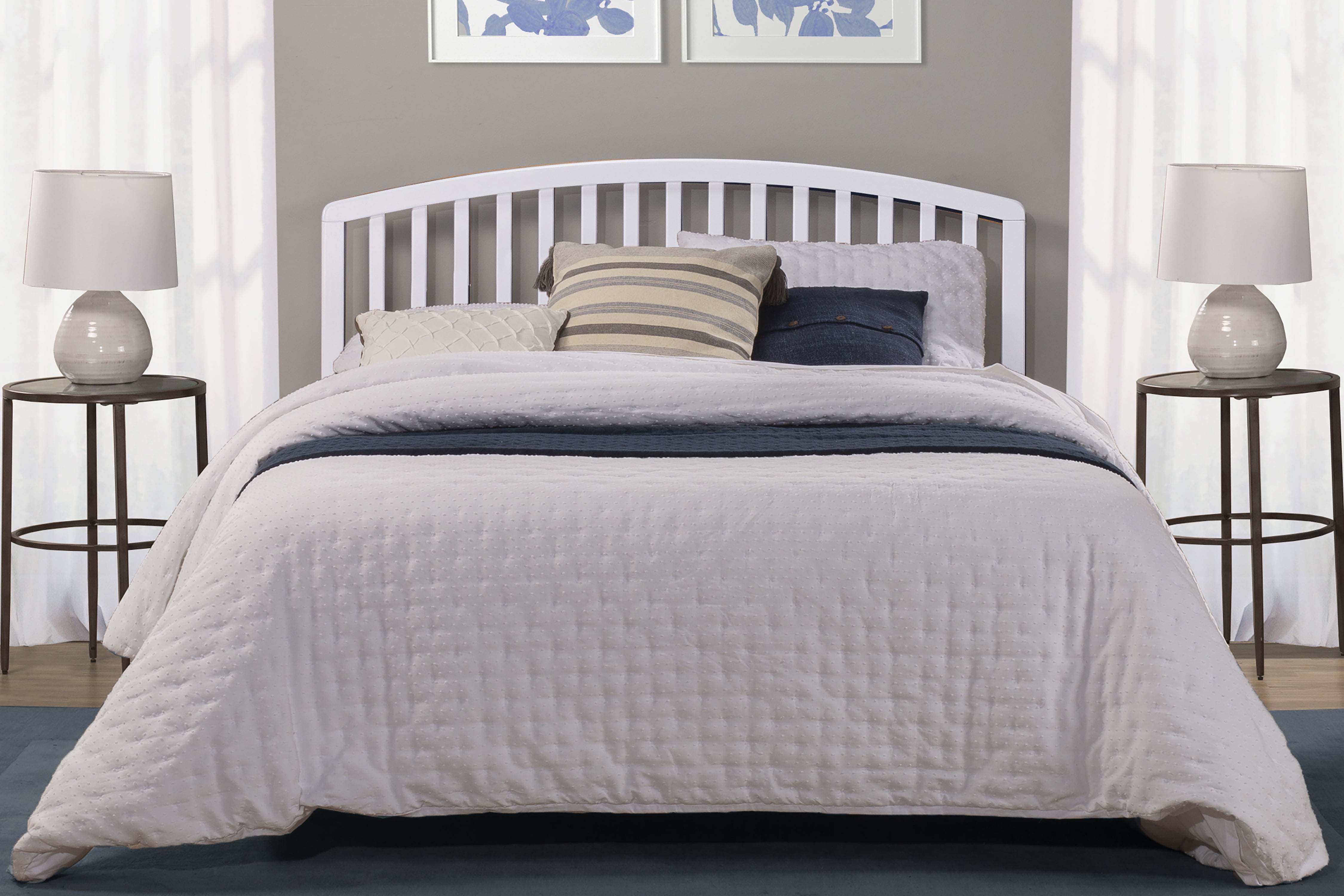 Hillsdale Furniture Carolina Full/Queen Headboard and Bed Frame, White