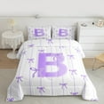 thumbnail image 2 of Castle Fairy 3-Piece Full Size Comforter Set - Personalized Initial B Purple Print, 2 of 8