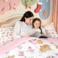 thumbnail image 5 of Manfei Modern Christmas Tree 7-Piece Twin Bedding,Western Xmas Festive Bedding Comforter Set,Pink Reversible, 5 of 7