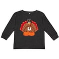 thumbnail image 3 of Inktastic Thanksgiving Turkey with Pumpkin Boys or Girls Long Sleeve Toddler T-Shirt, 3 of 5