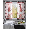 thumbnail image 3 of Valentine's Day Sheer Curtains 45 Inch Length 2 Panels Set for Living Room/Bedroom, Pink Romantic Gnomes Love Heart Black Plaid Kitchen Curtains Grommet Curtains Window Treatments 42"x45"x2, 3 of 7