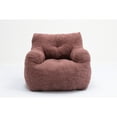 thumbnail image 5 of Soft Teddy fabric bean bag chair Bean Paste Red, 5 of 5
