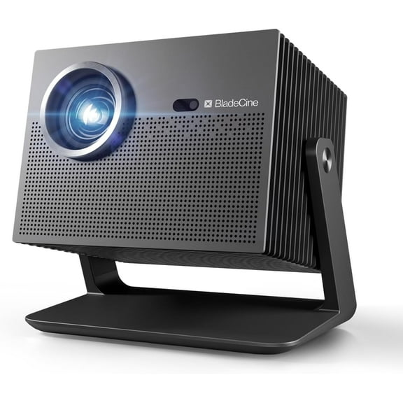 Bladecine Cube 600, 1080P Portable Projector with Wifi and Bluetooth, True ISO 600 ANSI Lumens, 360° Adjustable Gimbal Stand, Auto Keystone Video Projector, MAX 200''Display