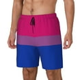 thumbnail image 5 of Mens Bisexual Pride Flag 2 in 1 Quick Dry Swim Trunks with Compression Liner Beach Shorts, 5 of 6