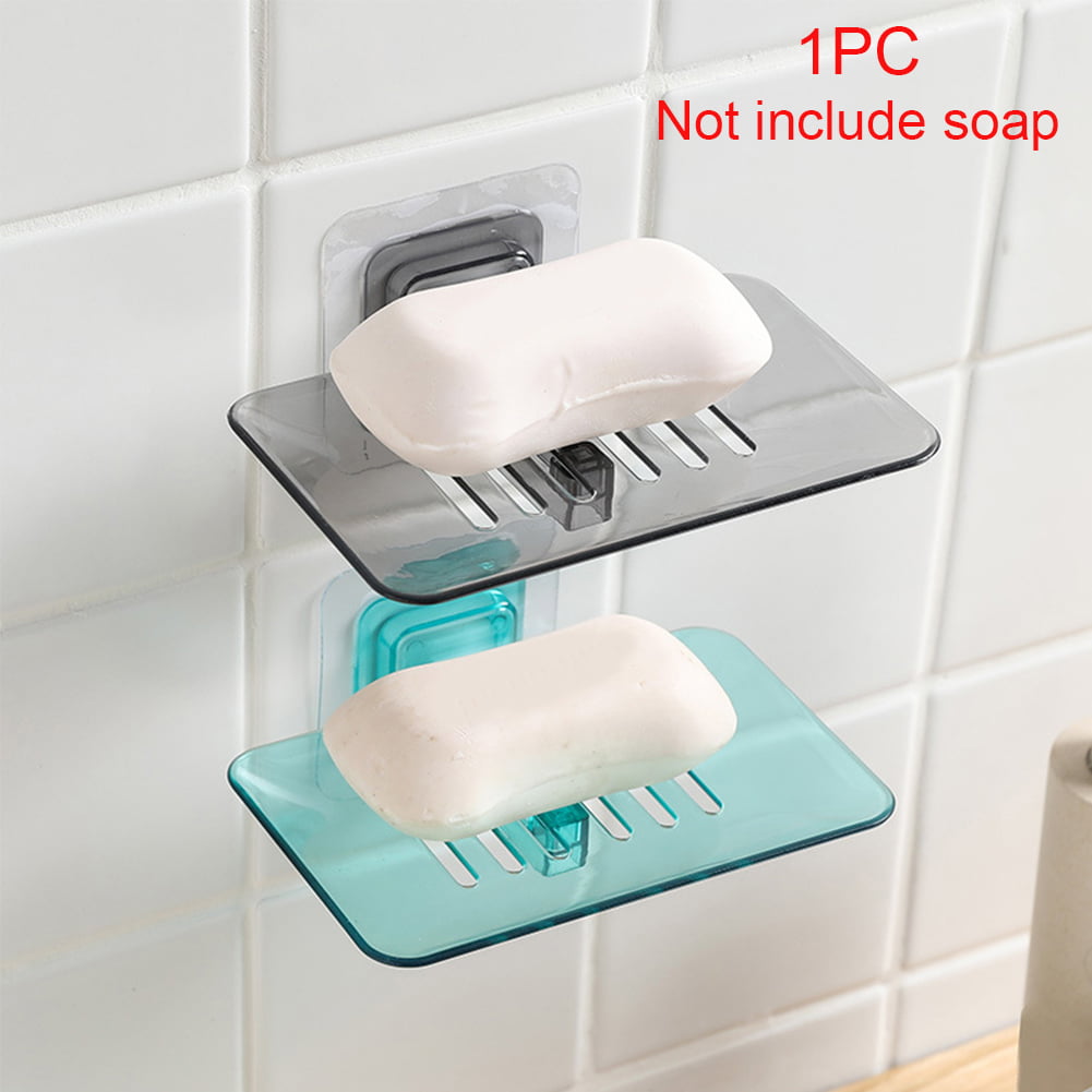Creative Crystal Shelf Leachate Soap Box Dish Drain Bathroom Wall-mounted Rack W 