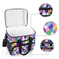 thumbnail image 6 of FORMRS Insulated Cooler Bag 24 Cans Capacity Soft Leakproof Lunch Box with Side Pockets, Green Wavy Plaid, 6 of 7